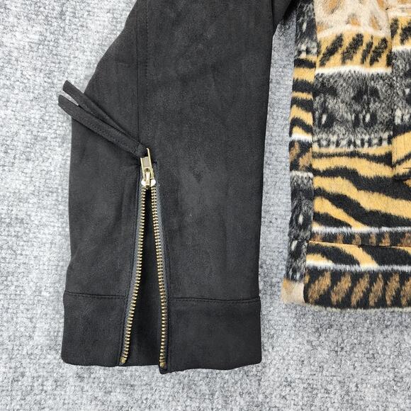 Oli Hali Jacket Womens Large Animal Print Moto Zip Biker Boho Aztec Southwestern - Picture 9 of 16